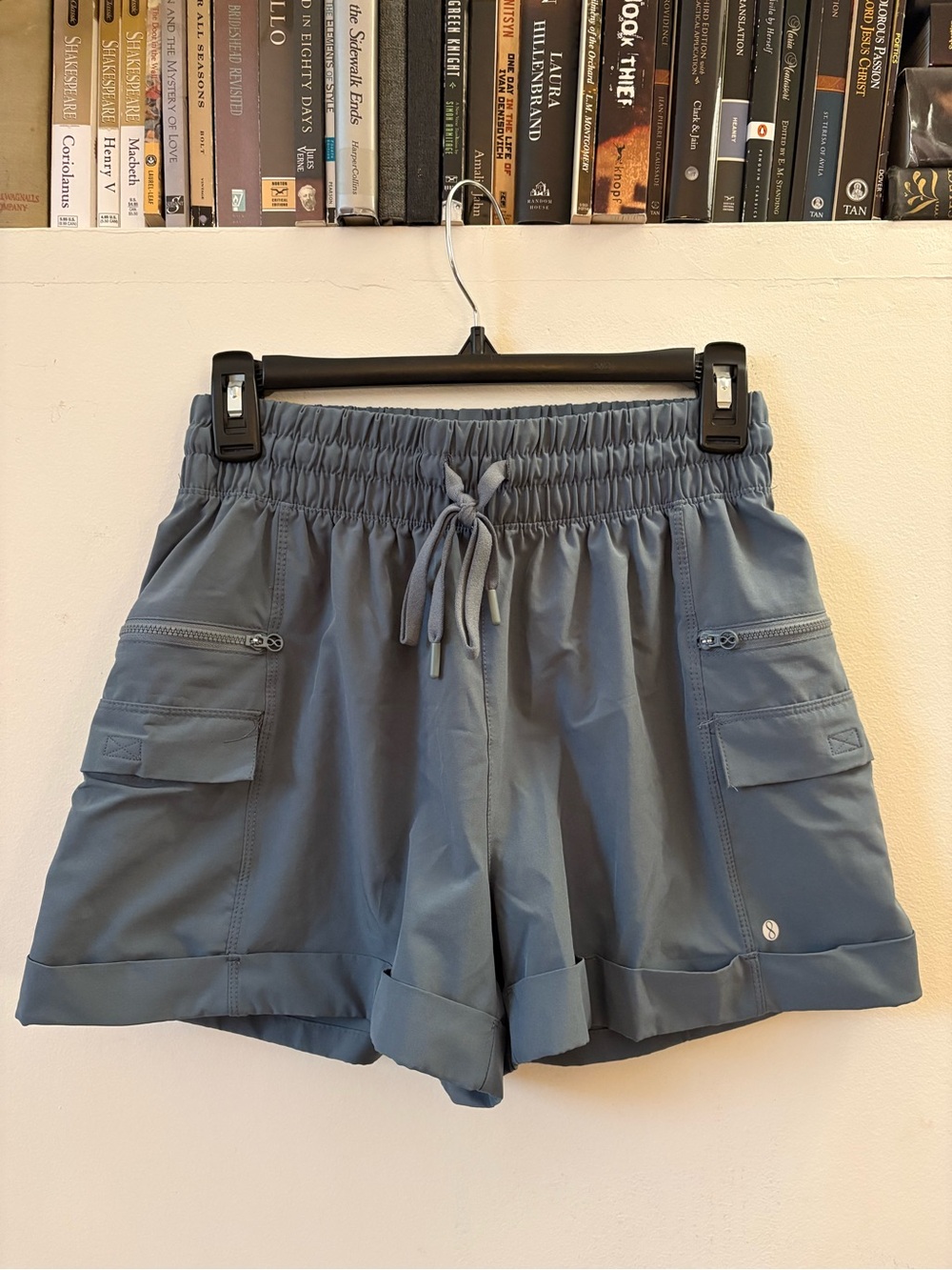 Layer 8 Slate Blue Athletic Cargo Shorts